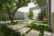 "Recipes" create green space for the townhouse